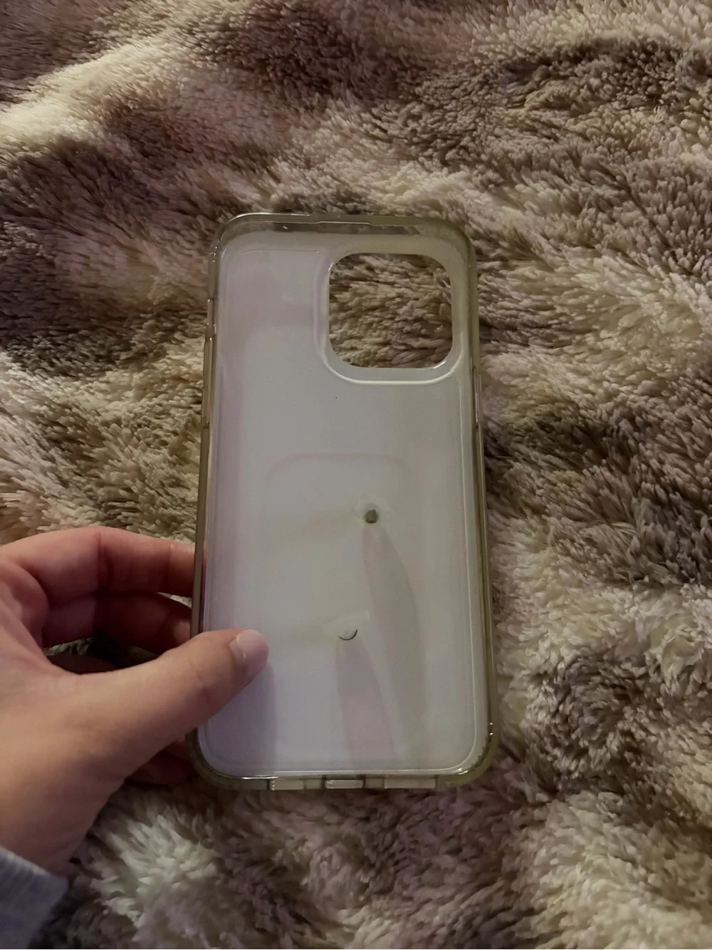 Loopy iPhone 15 Pro Max Pearl Iridescent Phone Case with loop, no bag!